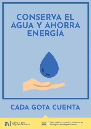 Edita un cartel de ahorro de agua