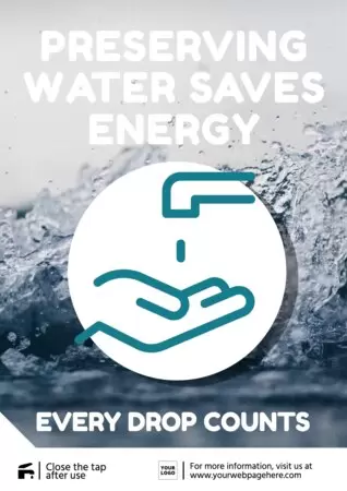 Publicar um cartaz de economia de água