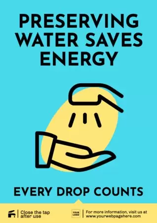 Publicar um cartaz de economia de água