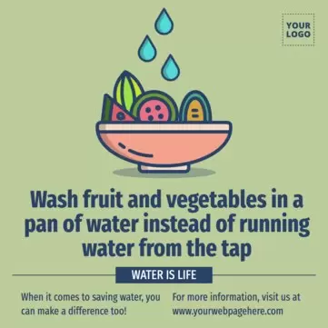 Modifier un poster pour économiser l'eau