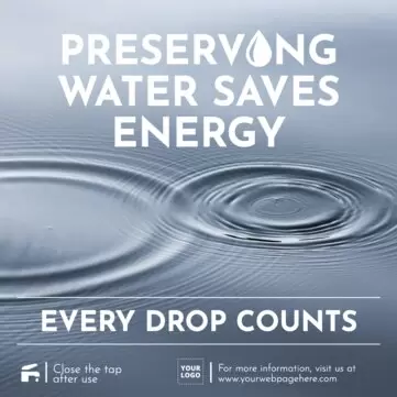 Modifier un poster pour économiser l'eau
