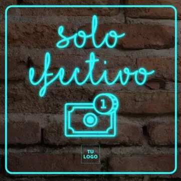 Editar un cartel de Solo Efectivo