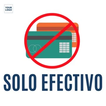 Editar un cartel de Solo Efectivo