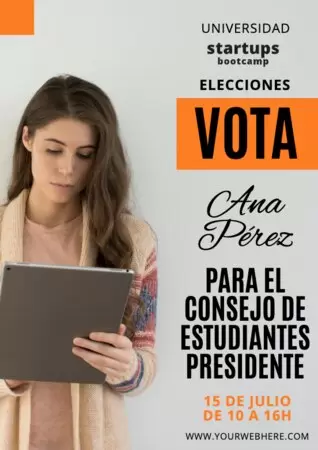 Edita un cartel para elecciones