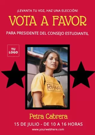 Edita un cartel para elecciones