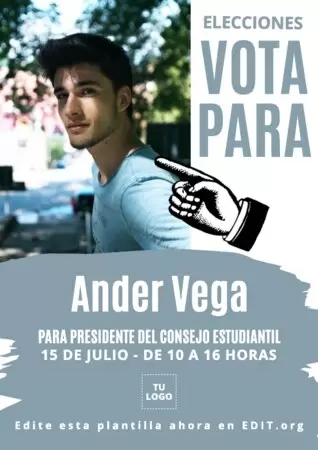 Edita un cartel para elecciones