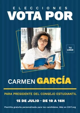 Edita un cartel para elecciones