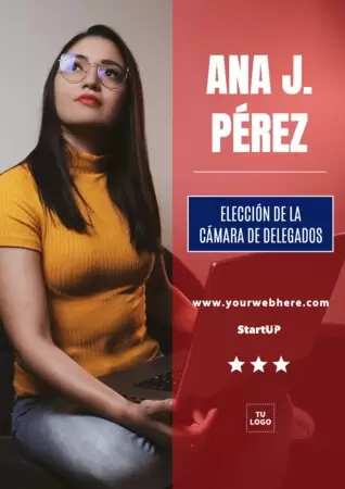 Edita un cartel para elecciones