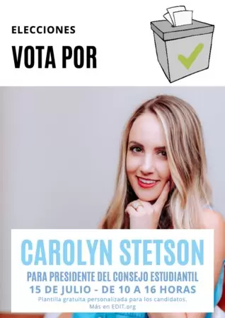 Edita un cartel para elecciones