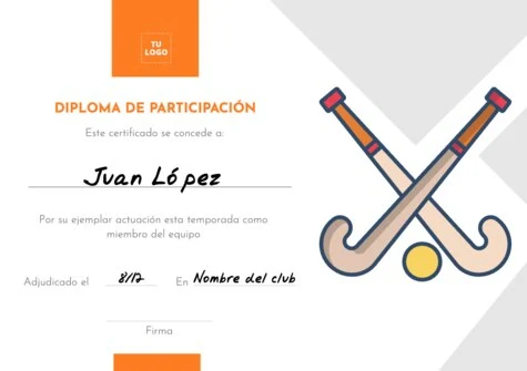 Edita un diploma deportivo