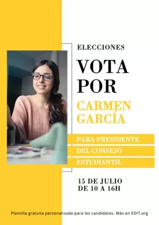 Edita un cartel para elecciones