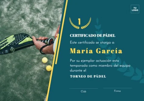 Edita un diploma deportivo