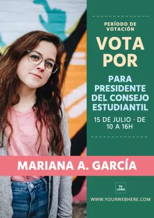 Edita un cartel para elecciones