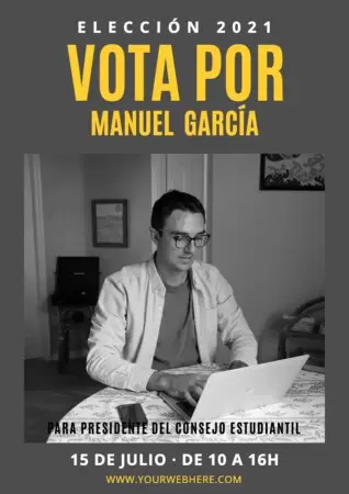 Edita un cartel para elecciones