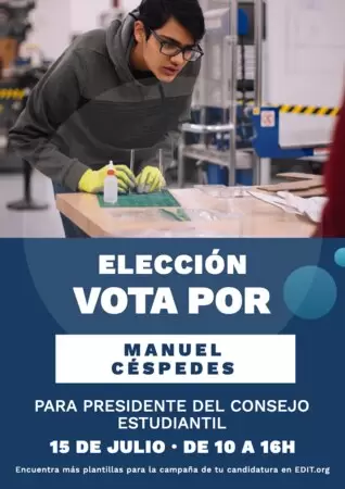 Edita un cartel para elecciones