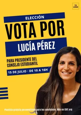 Edita un cartel para elecciones