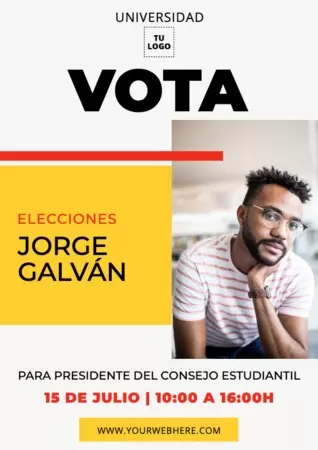 Edita un cartel para elecciones