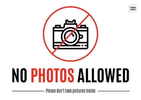 Edit a No Photos sign