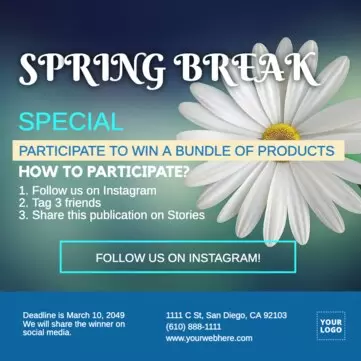 Bearbeite eine Spring Break-Vorlage