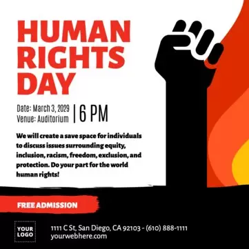 Bearbeite eine Poster Vorlage zu Menschenrecht