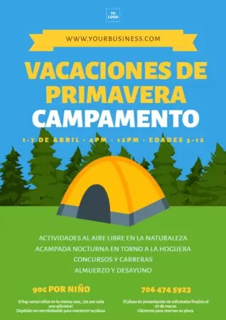 Edita una plantilla de campamento de verano