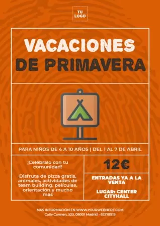 Edita una plantilla de campamento de verano