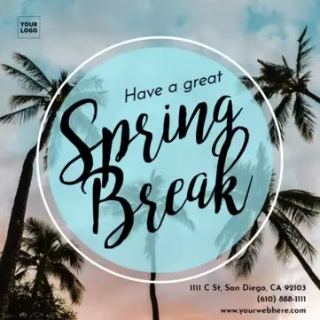 Edit a Spring Break template
