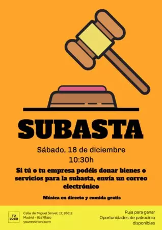 Edita un diseño para una subasta