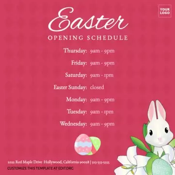 Edit an Easter sales flyer