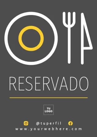 Edita un diseño de mesa reservada