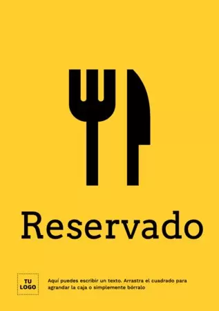 Edita un diseño de mesa reservada