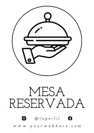 Edita un diseño de mesa reservada