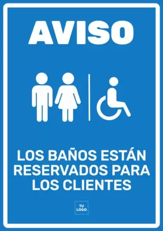 Crea tu cartel de baño exclusivo