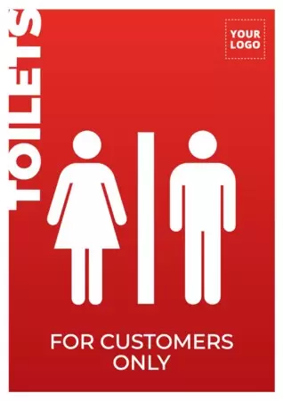 Edit a toilet sign