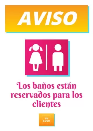 Crea tu cartel de baño exclusivo