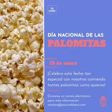 Edita un diseño para el Día de las Palomitas