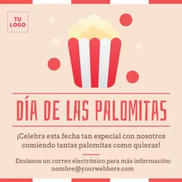 Edita un diseño para el Día de las Palomitas