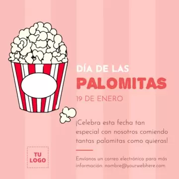 Edita un diseño para el Día de las Palomitas