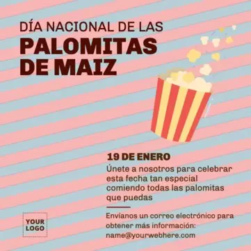 Edita un diseño para el Día de las Palomitas