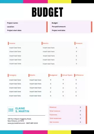 Edit a budget template
