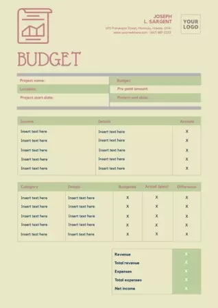 Edytuj szablon budżetu