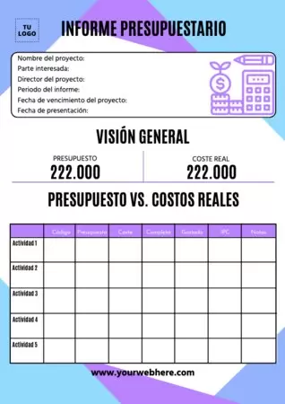 Crea un diseño de informe