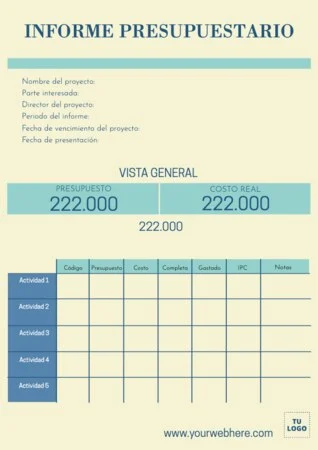 Edita un diseño de presupuesto