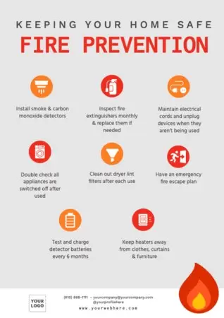 Edit a fire prevention poster