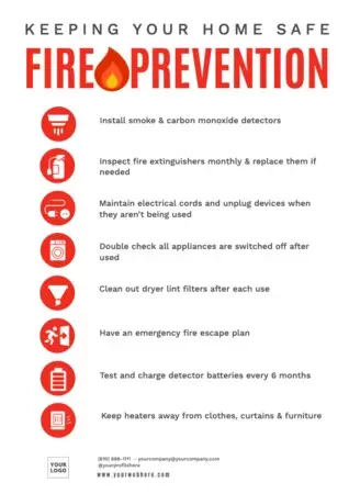 Modifier une affiche de prévention des incendies