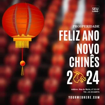 Edite um modelo para o Ano Novo Chinês