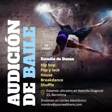 Edita un diseño para castings y audiciones