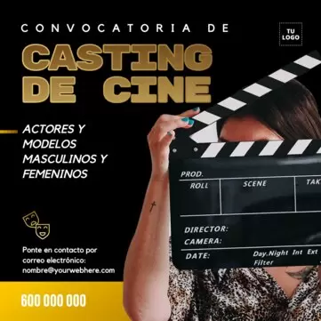 Edita un diseño para castings y audiciones