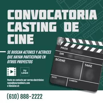 Edita un diseño para castings y audiciones