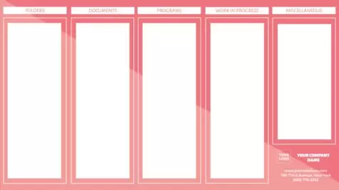 Edita un organitzador d'escriptori per l'ordinador